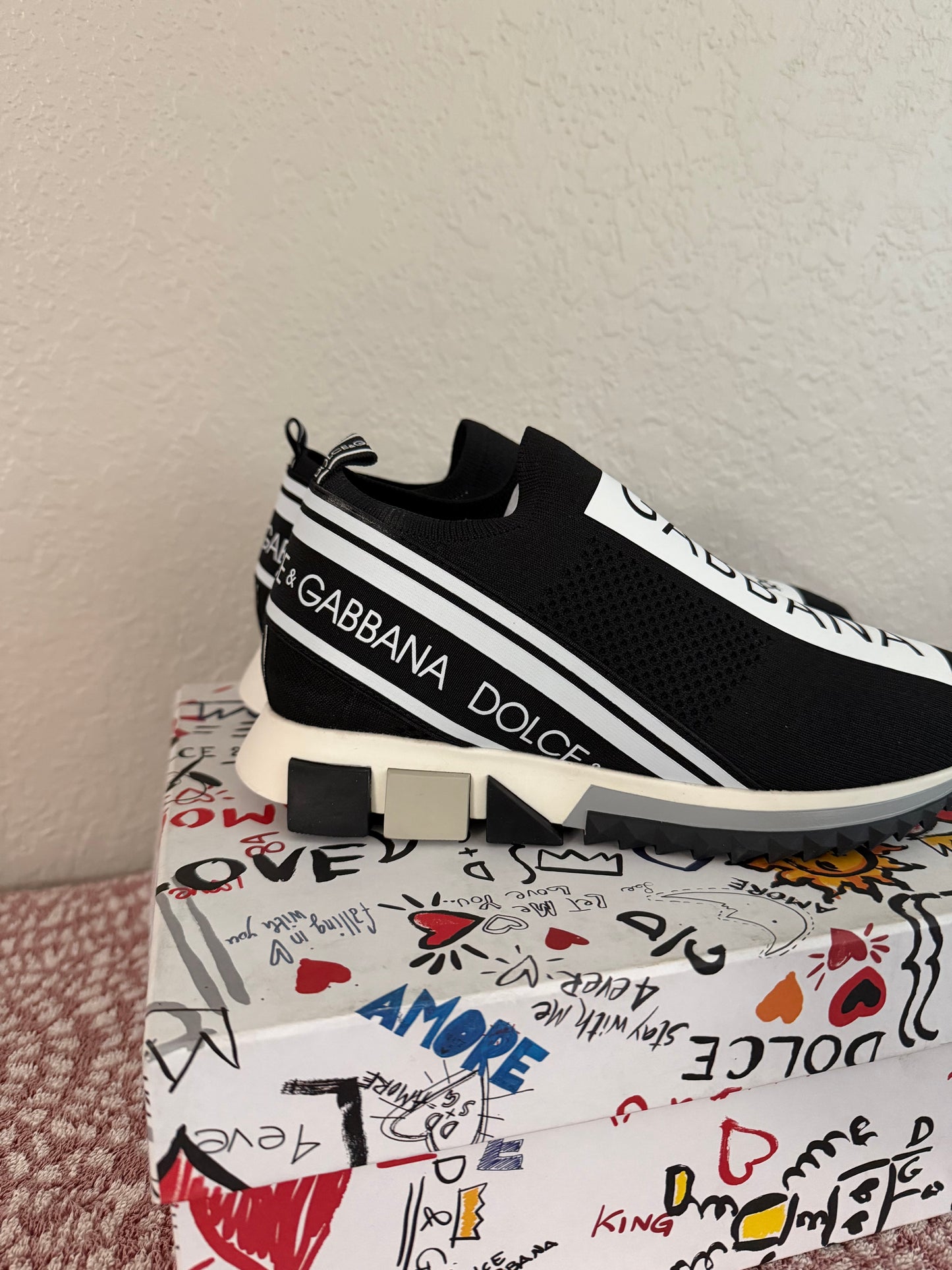 Dolce & Gabbana Sorrento Melt Sneakers – Black & White