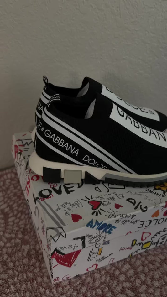 Dolce & Gabbana Sorrento Melt Sneakers – Black & White